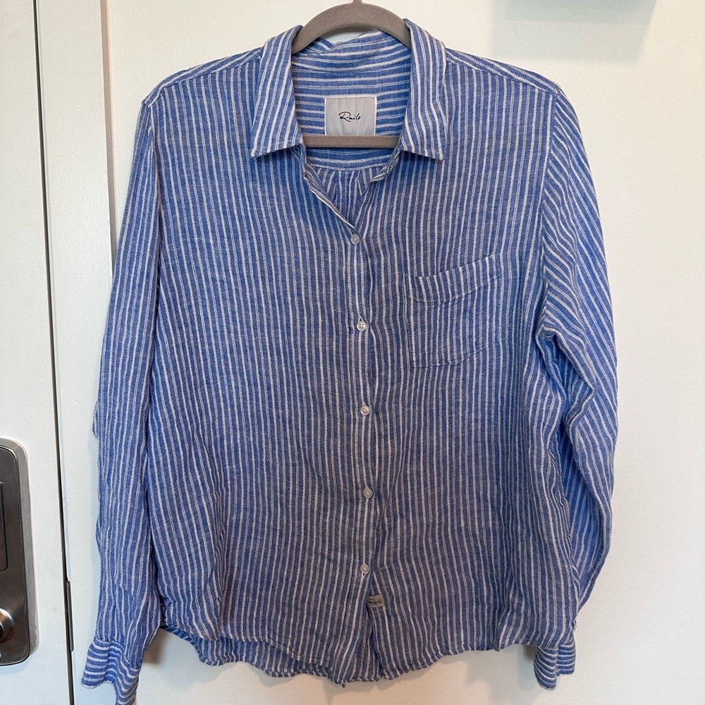 Rails Blue Button-Down L. Staple High Quality Clo… - image 2